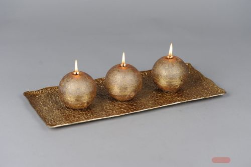 Bild von Schale, Alu rechteckig gehämmert 40x 18 cm, gold