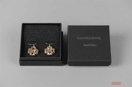 Bild von Anhänger, Kleeblatt - Set/2 Kerzendeco, gold