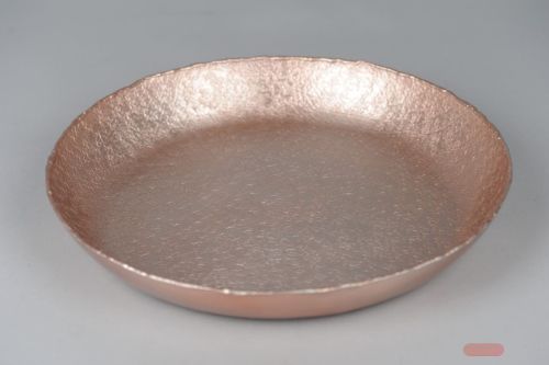 Bild von Schale, rund Alu gehämert Ø52x H6cm, rosegold