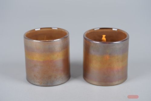 Bild von Windlicht, Soft glint Ø8.5x H8cm, amber