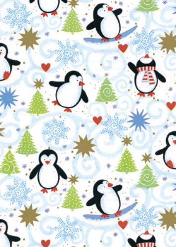 Bild von Bogen 70x 100cm, Spitzbergen Pingu, bunt