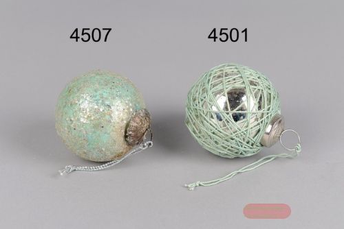 Bild von Kugel, Twini mit Oese - 7.6cm, aqua