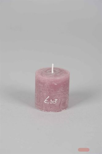 Bild von Rustic Zylinderkerze,   5cm x Ø50mm, mauve*