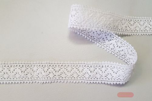 Bild von Band 10m/ 16mm, Häkel-Spitzenborte, weiss