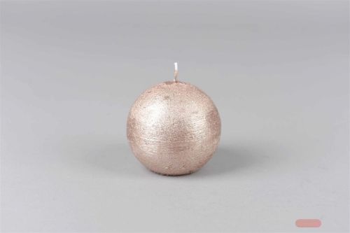 Bild von Metallic Kugelkerze, Ø60mm, champagner