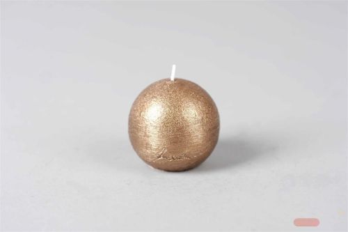 Bild von Metallic Kugelkerze, Ø60mm, antikgold