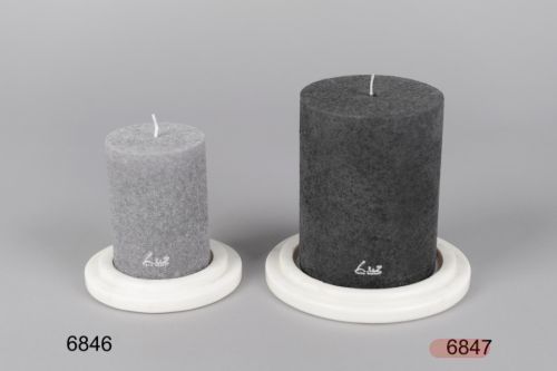 Bild von Untersetzer, Marmor Ø12x 2cm, weiss