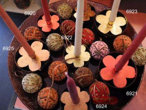 Bild von Kerzenständer, metall Demi boule Ø14x H7cm, brass