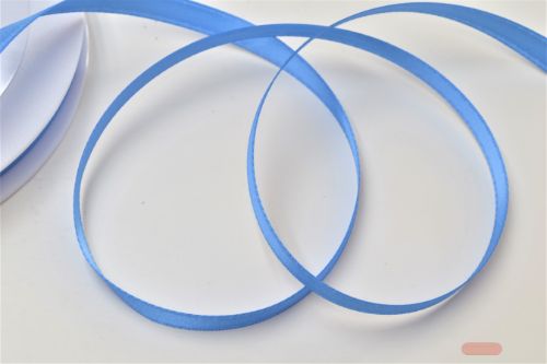Bild von Band 25m/ 07mm, Double face Satin, mittelblau