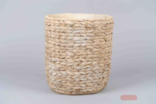 Bild von Blumentopf, Toile jute Ø26.5x H27cm, zement