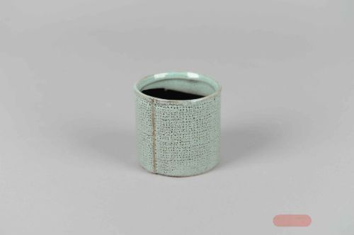 Bild von Blumentopf, Style in stone Ø8.5x H8cm, grün