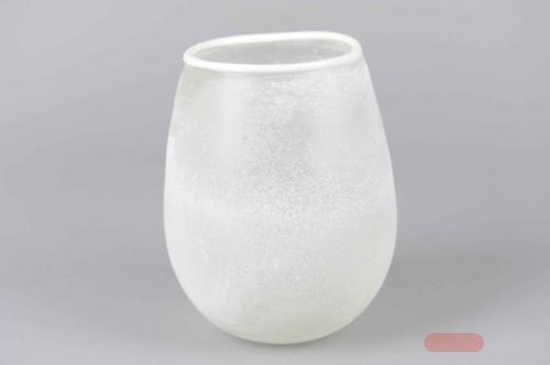 Bild von Glasvase, Eggy Ø17.5x H22.5cm, weiss