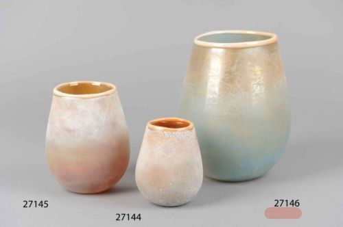 Bild von Glasvase, Eggy Ø17.5x H22.5cm, green glow