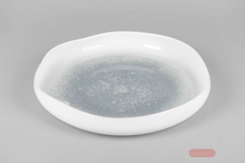 Bild von GlasSchale, Moon craters Ø43x H6.5cm, grau/weiss