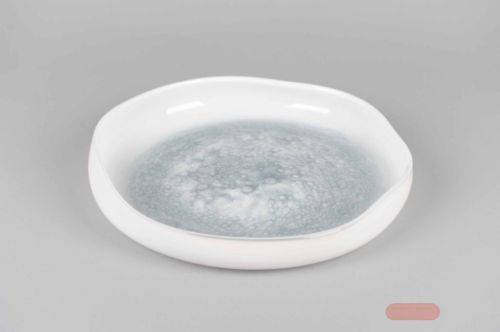 Bild von GlasSchale, Moon craters Ø35x H5.5cm, grau/weiss