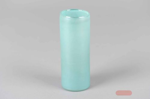 Bild von Glasvase, Met powder Ø6x H16cm, mint