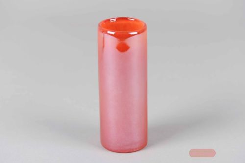 Bild von Glasvase, Met powder Ø6x H16cm, rot