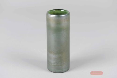 Bild von Glasvase, Met powder Ø6x H16cm, green