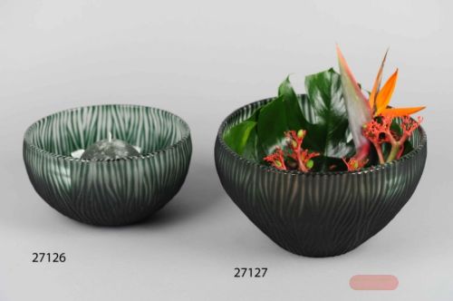 Bild von Glasvase, Viridian Ø29x H14.5cm, grün