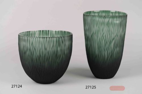 Bild von Glasvase, Viridian Ø18x H28cm, grün