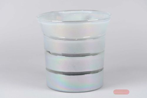 Bild von Glasvase, Irisé Ø25.5x H25.5cm, grau