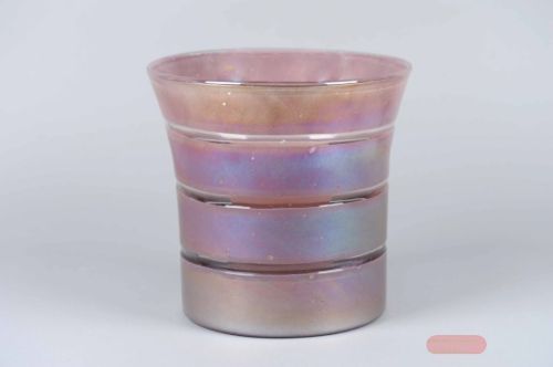 Bild von Glasvase, Irisé Ø25.5x H25.5cm, rose