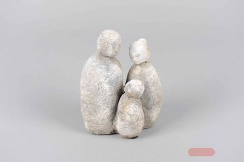 Bild von Zementfigur, Familie L14x 8.5x H17.5cm, rock