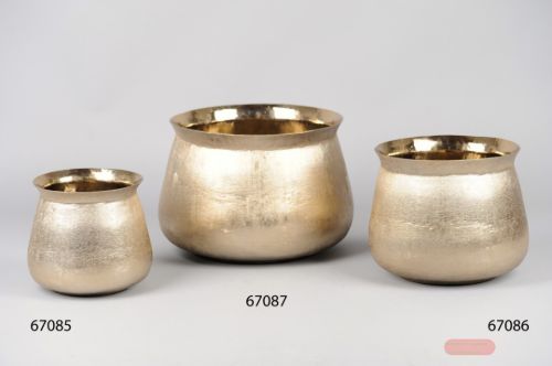 Bild von Blumentopf, Alu Ø18x H17cm, gold mink