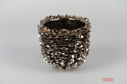 Bild von Blumentopf, Skerp Keramik Ø21x H19cm, bronce