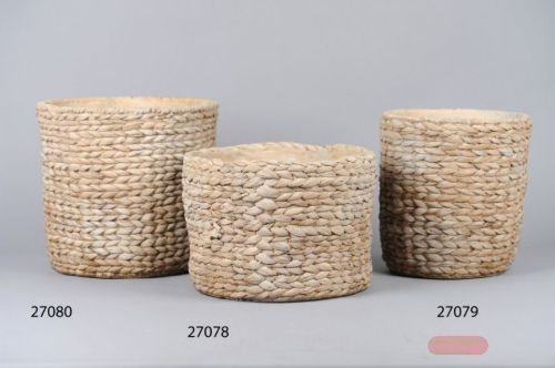 Bild von Blumentopf, Toile jute Ø32x H23.5cm, zement