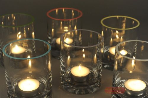 Bild von Windlicht, Circle Ø12 x H15cm, klar/banana