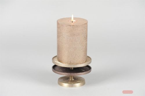 Bild von Kerzenständer, Alu Ø13x H8cm, gold mink