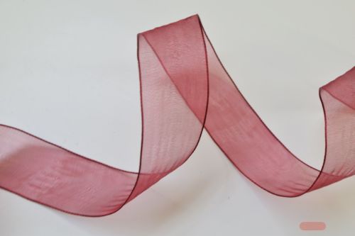 Bild von Band 50m/ 25mm, Organza, aubergine