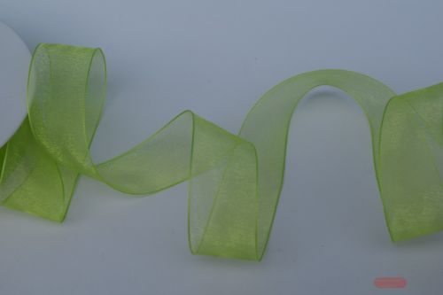 Bild von Band 50m/ 25mm, Organza, lindengrün