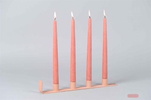 Bild von Kerzenständer, für 4 Kerzen  L36x 3.5x H2.5cm, orange