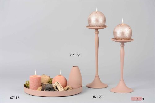 Bild von Kerzenständer, Alu Ø12 x H27.5cm, skin tone