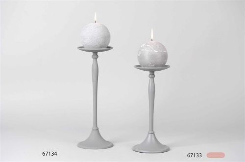 Bild von Kerzenständer, Alu Ø12 x H27.5cm, grau tone