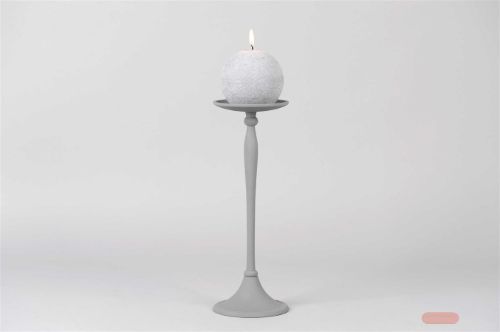 Bild von Kerzenständer, Alu Ø12 x H33.5cm, grau tone