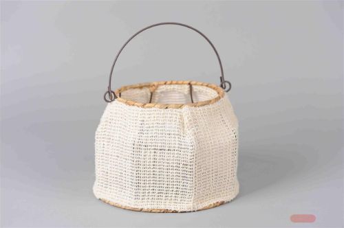 Bild von Laterne, Jute-Schirm Ø18x H17cm - Glas, ivory*