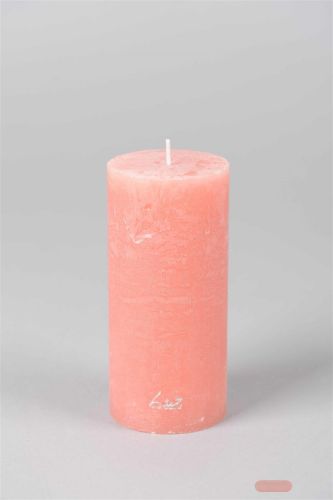 Bild von Rustic Zylinderkerze, 15cm x Ø70mm, peach pink