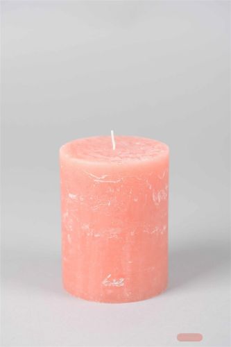 Bild von Rustic Zylinderkerze, 13cm x Ø100mm, peach pink