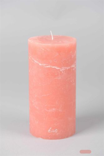 Bild von Rustic Zylinderkerze, 20cm x Ø100mm, peach pink