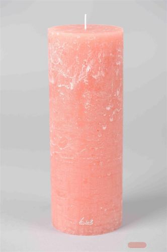 Bild von Rustic Zylinderkerze, 27cm x Ø100mm, peach pink