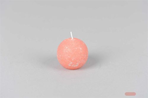 Bild von Rustic Kugelkerze, Ø 60mm, peach pink