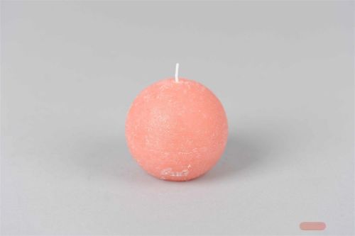 Bild von Rustic Kugelkerze, Ø 80mm, peach pink