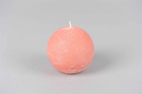Bild von Rustic Kugelkerze, Ø100mm, peach pink