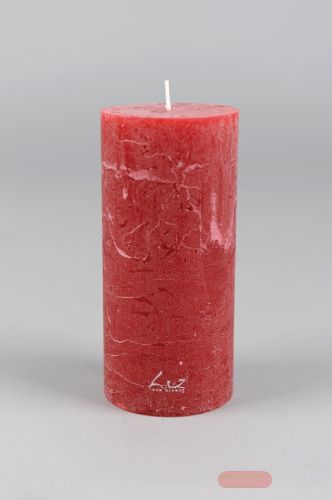 Bild von Rustic Zylinderkerze, 16cm x Ø60mm, antikrot