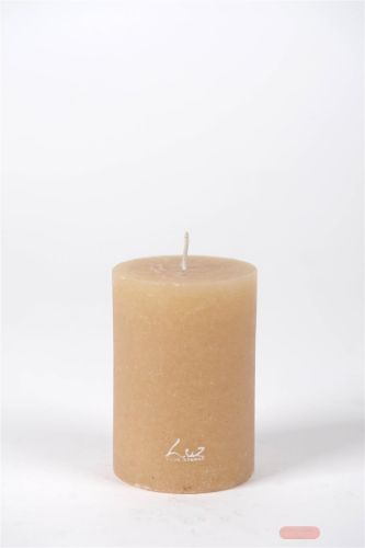 Bild von Rustic Zylinderkerze, 16cm x Ø60mm, latte