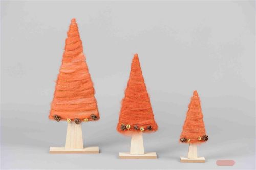 Bild von Tannenbaum, Holz - Set/3 ass, chili