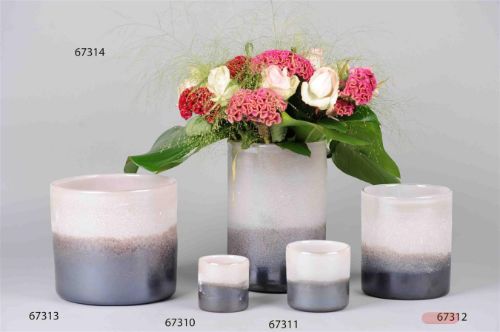 Bild von Windlicht Glas, Earth & Sky Ø8x H8cm, blush